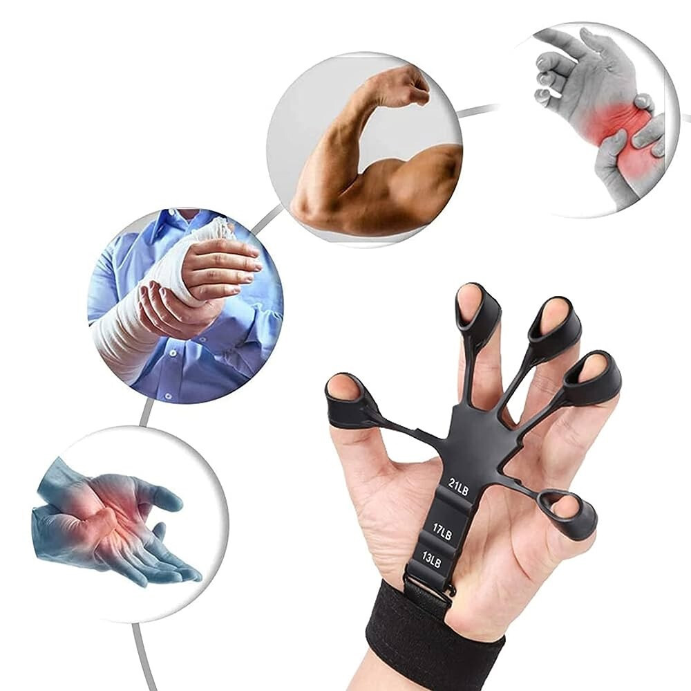 Silicone Gripster Grip Strengthener Finger Stretcher Hand Trainer Gym