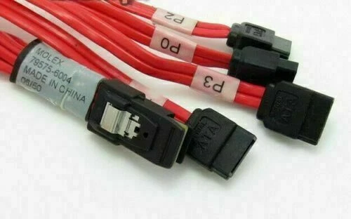 2 X Mini 10Gbps SAS SFF-8086 26Pin to 4 SATA 7Pin HDD Splitter R79575-6004 - Image 4 of 4