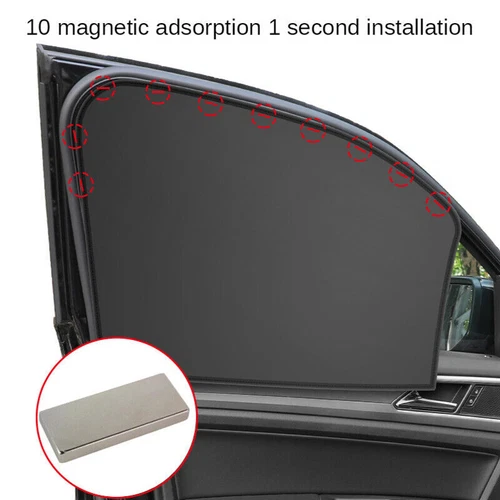 4PCS Car Window Shades Magnetic Auto Sun Shade UV Protection Mesh Blackout Cover - Picture 5 of 12