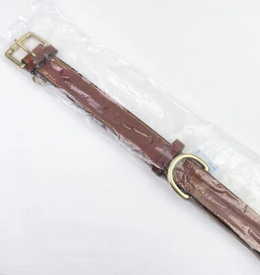 Soft Touch Collars - Brown Leather Two-Tone Padded Dog Collar 24" Long sz: Large