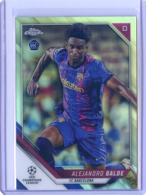 2021-22 Topps Chrome UEFA Refractor NO. 38 Alejandro Balde - FC Barcelona RC