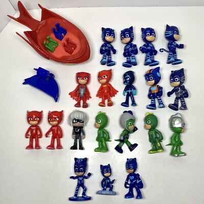 Just Play PJ Mask Poseable Action Figures Toy Lot Catboy Owlette Luna Girl Gekko
