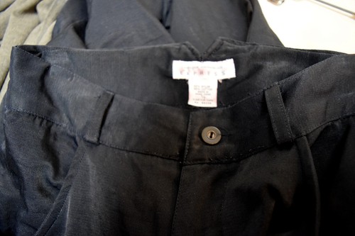 VINTAGE 1980s EXPRESS Black Cotton Blend Satin Twill Jodphur Pants Size 7/8 EUC - Picture 5 of 5