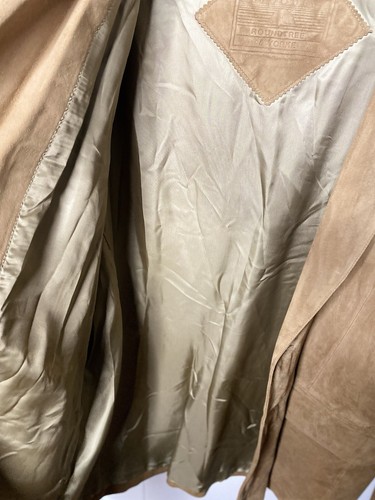 Roundtree Yorke Mens Sport Jacket Coat Blazer XL Beige 100% Goat Skin❤️ - Picture 12 of 19