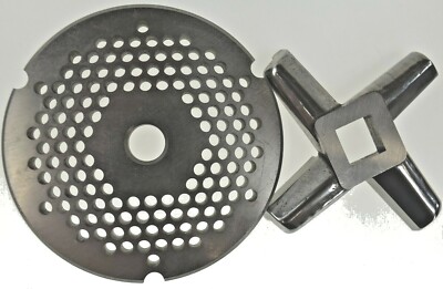 #32 x 3/16''  STAINLESS Meat Grinder Plate & Heavy Duty Knife for Hobart Biro