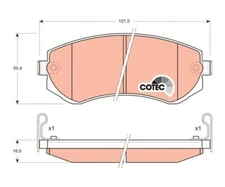 Brake pad set, disc brake Cotec TRW GDB3208 for Nissan