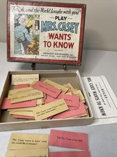 1910 Parker Brothers Mrs. Casey Wants to Know Card Game Rare