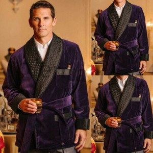 purple smoking jacket
