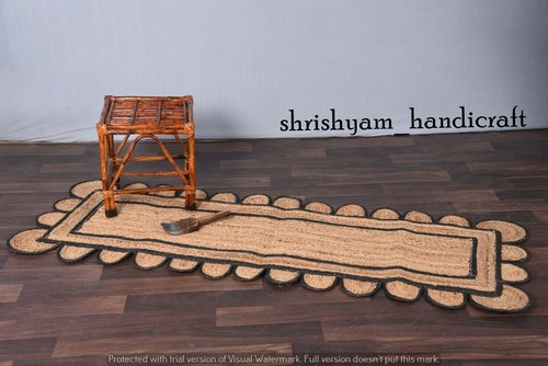 Indian Hand braided Rug Jute Area Rug Handwoven Rug Multi Size Rug Decorative - Foto 4 di 6