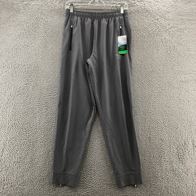 Umbro Sweatpants Mens XL (actual 28x28.5) Gray Mid Rise Ankle Zip Pull On NEW