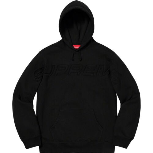 Supreme Set In Logo Hooded Sweatshirt Black M S/S 19