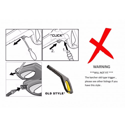 25 Foot Karcher Replacement Pressure Washer Hose Click Male to Click Male