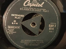 EDDIE MILLER & HIS ORCHESTRA - CLASSICS IN JAZZ - Part 1 EAP.1614 - Vinyl 45rpm