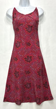 Vintage Express World Brand Y2K 90s Pink Paisley Midi Dress Strappy Size 3/4