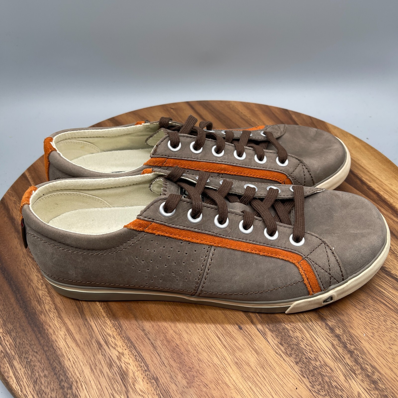 Scarpe KEEN Arcata uomo taglia 11 5 pelle marrone casual passeggio comode sneakers