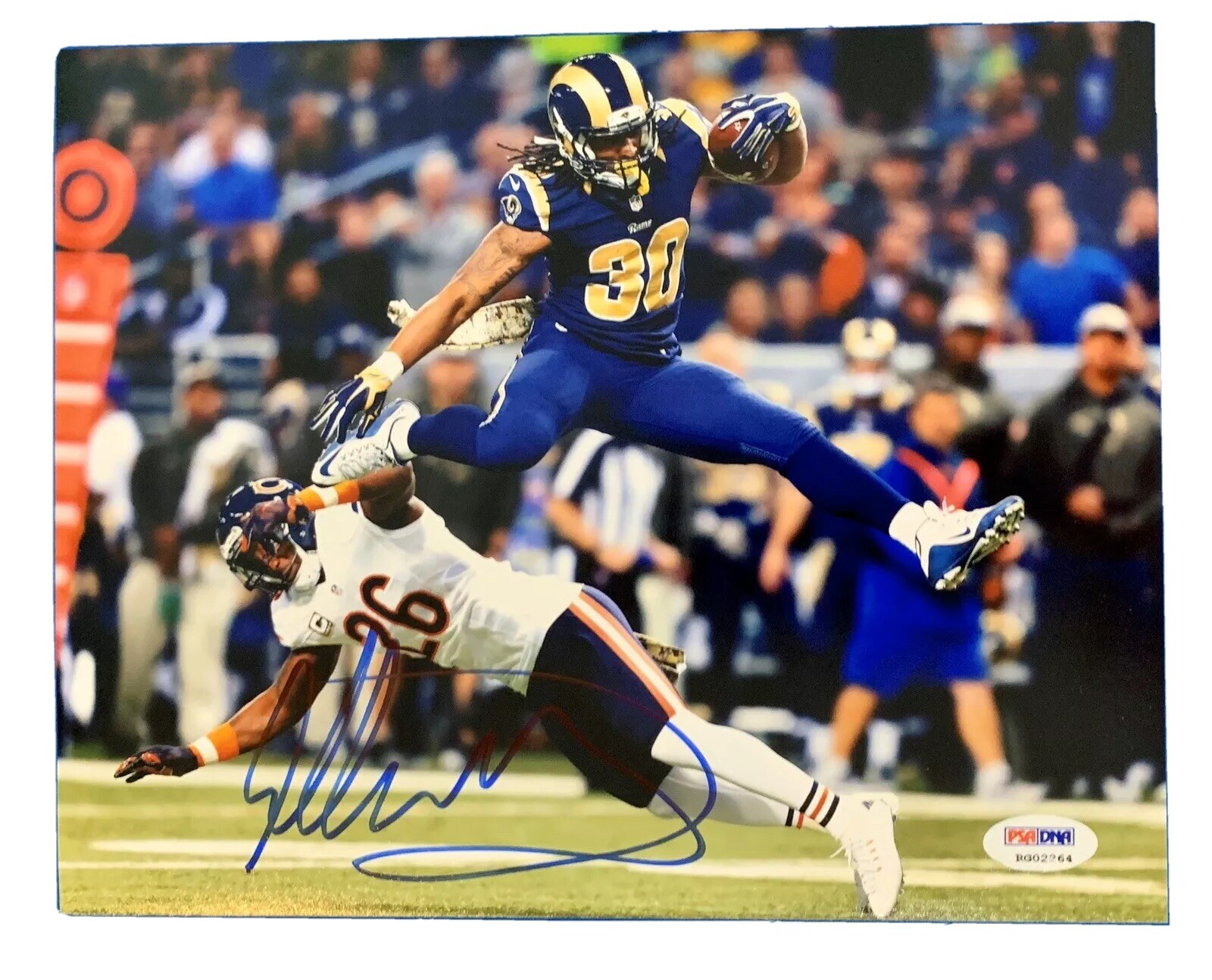TODD GURLEY Original Autographed Signed Autograph 8X10 LOS ANGELES RAMS NFL Photo PSA/DNA 04 