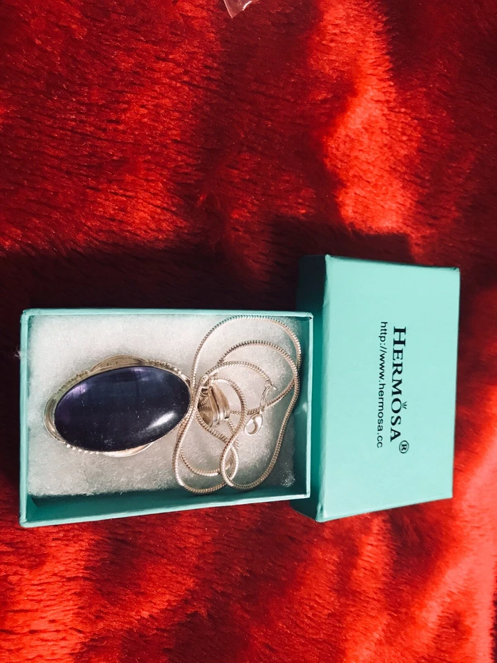 collar mujer colgante grande moda plata de ley cadena gratis de EE. UU. Foto 4 de 4