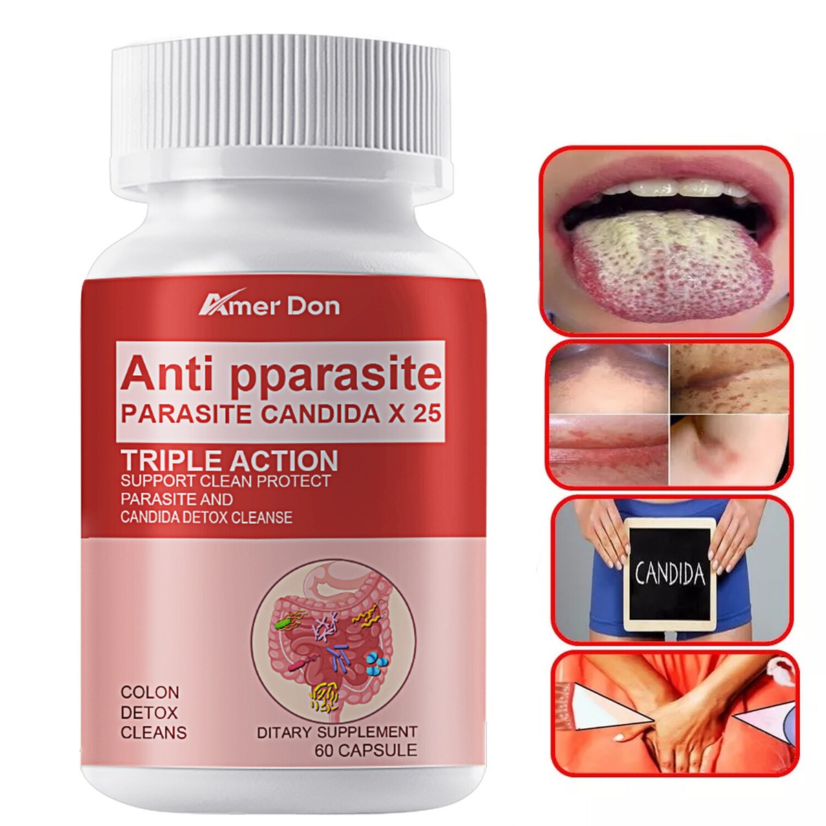 HOT Candida Cleanse Albicans&Detox Yeast Support Complex with