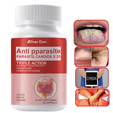 Candida Cleanse Albicans & Detox Yeast Support Complex with Enzymes 60 caps