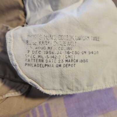 Vintage 1950s US Army Khaki Twill Pleated Summer Shorts Sz 26 Rare
