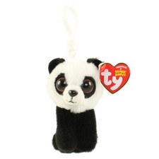 TY Beanie Baby - BABOO the Panda (Plastic Key Clip) (4 inch) - MWMTs Back Pack