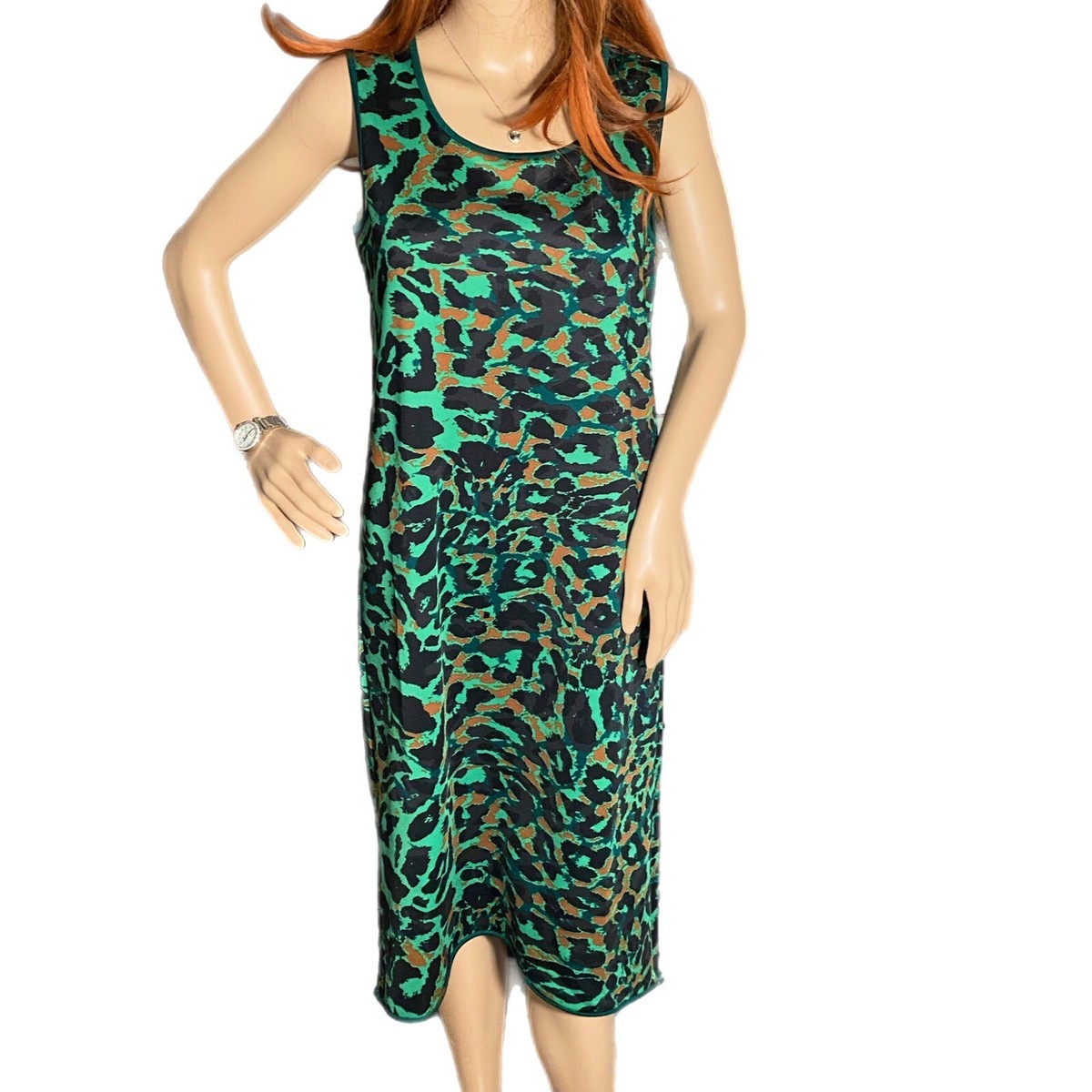 CHICOS 0 Women's Dress Sz Small 4/6 Black Green Animal Print Midi Sleeveless New | eBay CHICOS 0 Women's Dress Sz Small 4/6 Black Green Animal Print Midi Sleeveless New | eBay