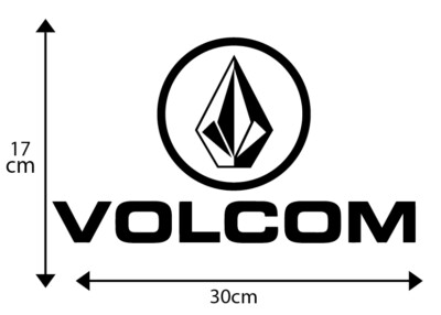 X2 BIG ''''VOLCOM Text'''' Aufkleber - Skateboards, Motocross, Fahrräder, Wände, Vans, Laptops
