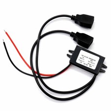 DC 12V to 5V 3A 15W Step Down USB Converter Regulator Adapter For Car Charger