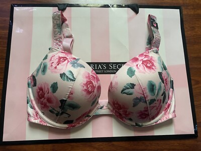 Victoria Secret Shine Strap Push Up Bra Call Me Rose Size 32D New With Tag