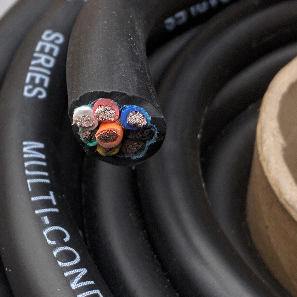 100 ft foot 12 AWG Gauge 8 conductor PRO AUDIO Multi-Core Raw Speaker Cable Wire - Image 2 of 4
