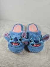 Womens Stitch LILO And Stitch Character Plush Slip On Slippers Sz. 10 GOOD