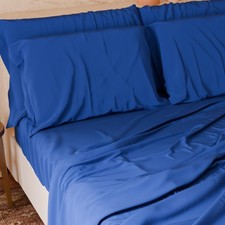 Parure de lit 4 pièces Maxi Double, Douce et Respirante, Comprenant Un Drap ...