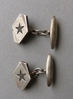 étoile de Digne St Vincent pentacrine boutons de manchette argent cufflinks