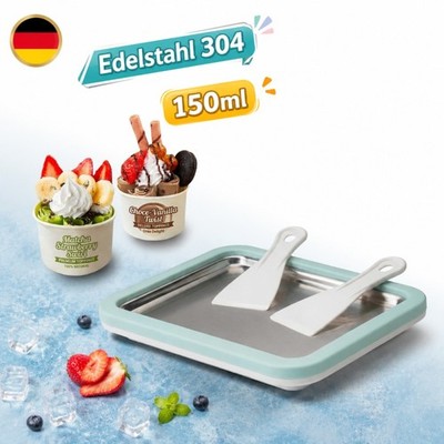 Eisplatte Eis Rolls Ice Cream Rolls Maker mit 2 Spateln Gelato Eis Rollmaschine