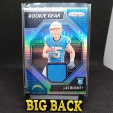 ✨2024 Prizm Ladd McConkey Silver PRIZM Rookie Gear Patch RC #RG-LMY Chargers