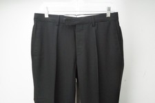 Burberry London Black Slim Fit 100 Wool Mens Pants Trousers Sz 46 EU NEW