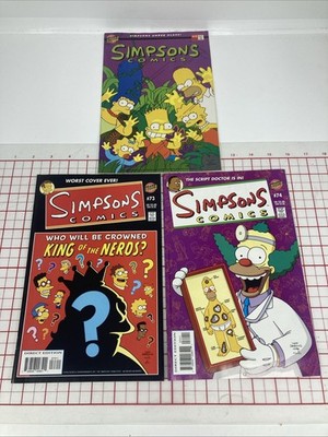 SIMPSONS COMICS #13, 73, 74  1ST PRINTING BONGO COMIC 1995 2002 VF-