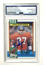 Steve Atwater Signed Autographed 1990 Topps Super Rookie Card Broncos PSA