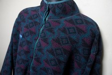Vintage Columbia Aztec Fleece Made In USA 1/2 Zip Pulllover Mens L Synchilla Vtg