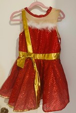 girls red figure skating dress size 10-12