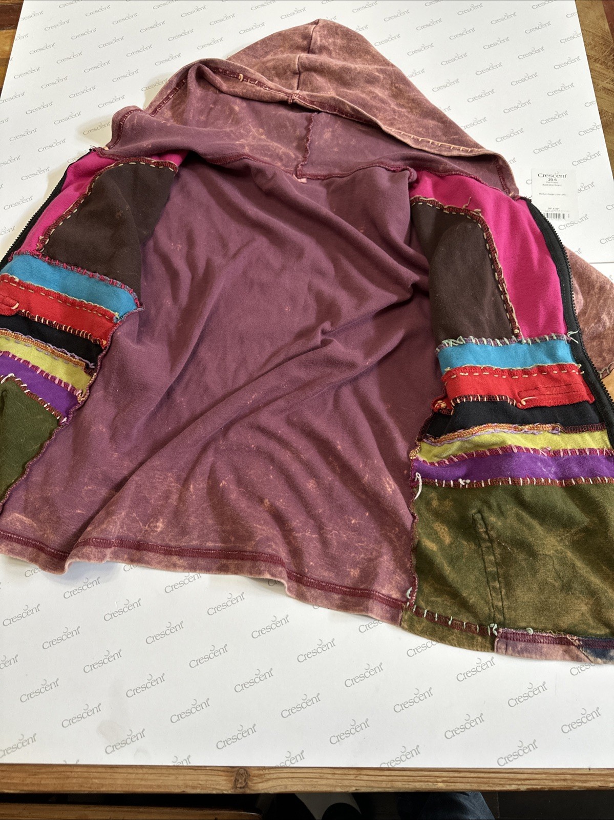 Women’s Small multicolored, patchwork, cotton, zi… - image 6