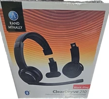RAND MCNALLY CLEARDRYVE 210 PREMIUM CONVERTIBLE NOISE-CANCELLING BLACK HEADSET