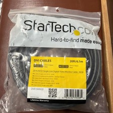 NEW StarTech DVIDSMM20 20ft DVI-D Single Link Cable - M/M DVI-D Male Video DVI-D