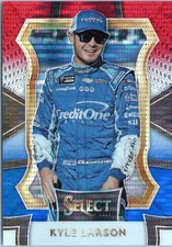 2017 Select Kyle Larson 269/299 Grandstand Red, White & Blue Prizm #96 L👀k!