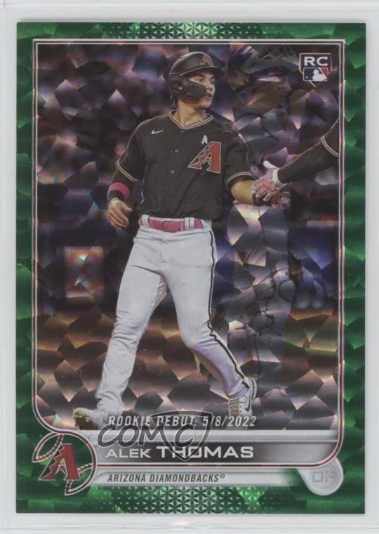 2022 Topps Update Rookie Debut Green Foil 77/499 Alek Thomas #US282 17e8