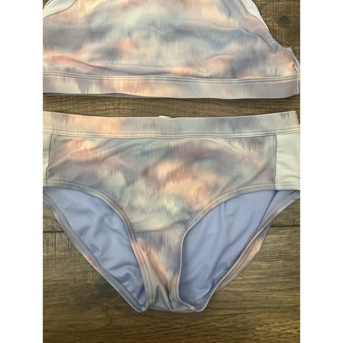 Athleta Girl XL 14 Purple Pink Bikini Top & Bottom 2 Piece Set Swimsuit - Picture 2 of 6