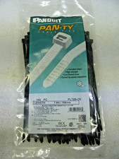 PANDUIT PLT2S-C0 BLACK WEATHER RESISTANT NYLON CABLE TIES 7.4" 188mm 100/PACKAGE