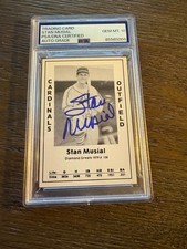 Stan Musial STL Cardinals Diamond Greats signed autographed baseball card PSA 10
