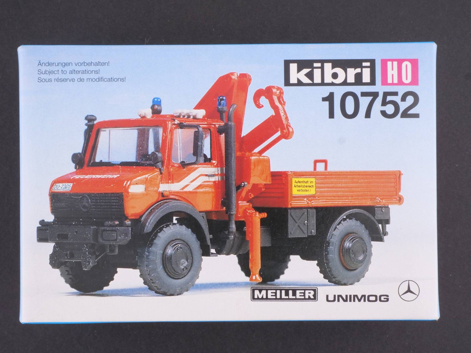 Kibri 10752 Fire Brigade Unimog Loading Crane Kit 1:87 Unbuilt! Ob 1703-23-15