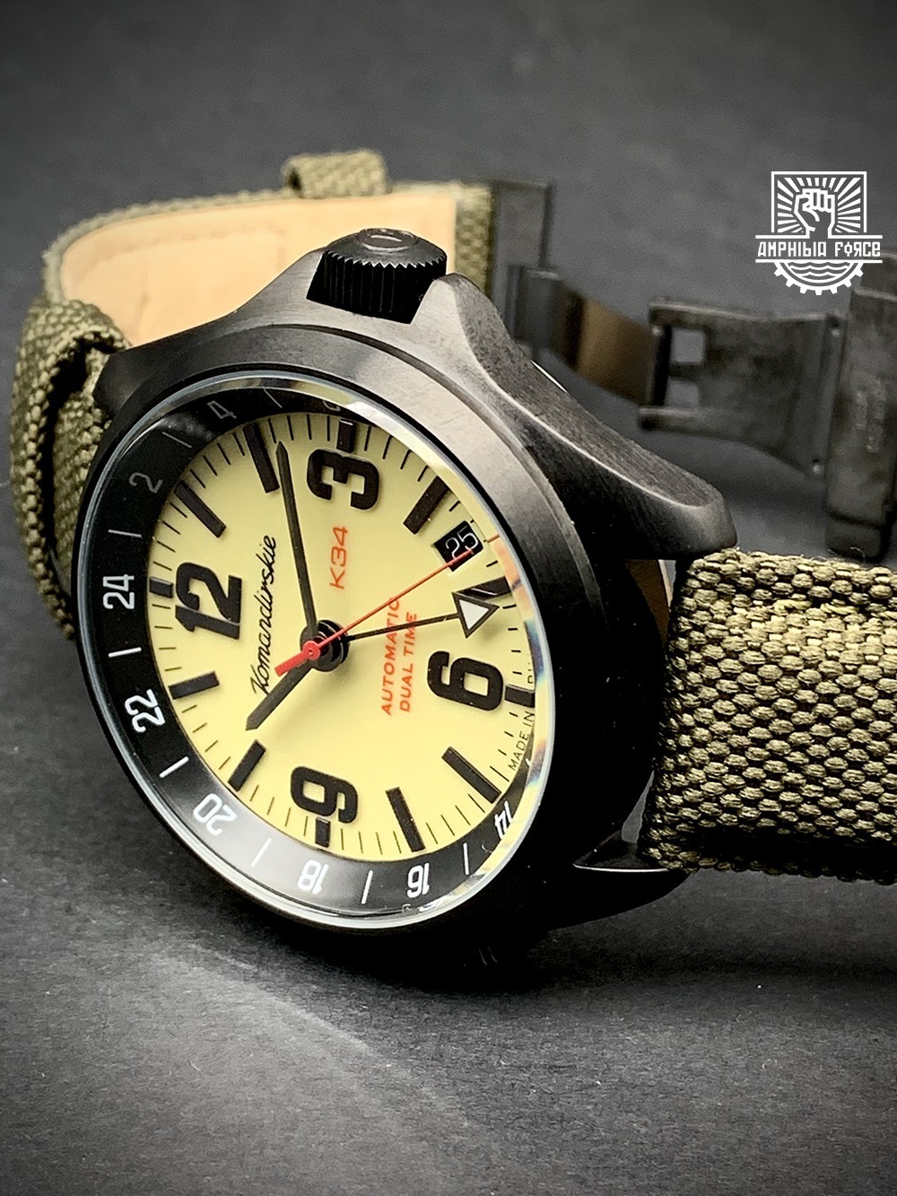 Vostok Komandirskie K34 Natillas 476773 GMT Full lumen New Sent from Barcelona